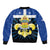 Quebec Canada Province Bomber Jacket Fleur De Lis Coat Of Arms