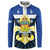 Quebec Canada Province Button Sweatshirt Fleur De Lis Coat Of Arms