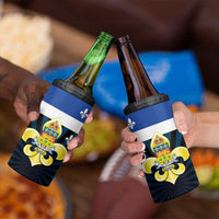 Quebec Canada Province 4 in 1 Can Cooler Tumbler Fleur De Lis Coat Of Arms