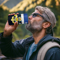 Quebec Canada Province 4 in 1 Can Cooler Tumbler Fleur De Lis Coat Of Arms