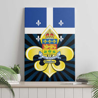 Quebec Canada Province Canvas Wall Art Fleur De Lis Coat Of Arms