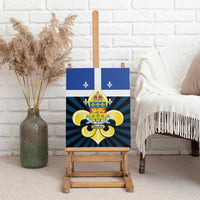 Quebec Canada Province Canvas Wall Art Fleur De Lis Coat Of Arms