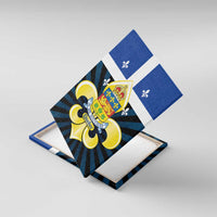 Quebec Canada Province Canvas Wall Art Fleur De Lis Coat Of Arms
