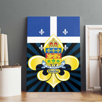 Quebec Canada Province Canvas Wall Art Fleur De Lis Coat Of Arms