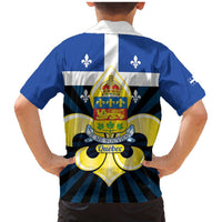 Quebec Canada Province Family Matching Mermaid Dress and Hawaiian Shirt Fleur De Lis Coat Of Arms