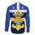 Quebec Canada Province Family Matching Off The Shoulder Long Sleeve Dress and Hawaiian Shirt Fleur De Lis Coat Of Arms