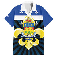 Quebec Canada Province Family Matching Tank Maxi Dress and Hawaiian Shirt Fleur De Lis Coat Of Arms