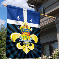 Quebec Canada Province Garden Flag Fleur De Lis Coat Of Arms