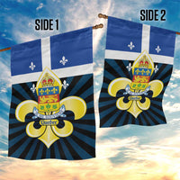 Quebec Canada Province Garden Flag Fleur De Lis Coat Of Arms