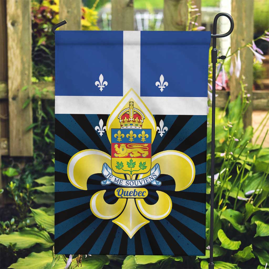 Quebec Canada Province Garden Flag Fleur De Lis Coat Of Arms
