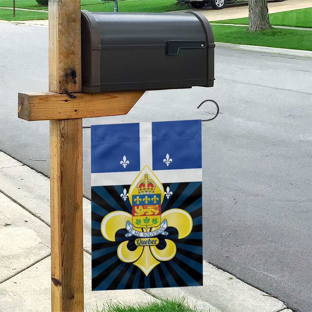 Quebec Canada Province Garden Flag Fleur De Lis Coat Of Arms