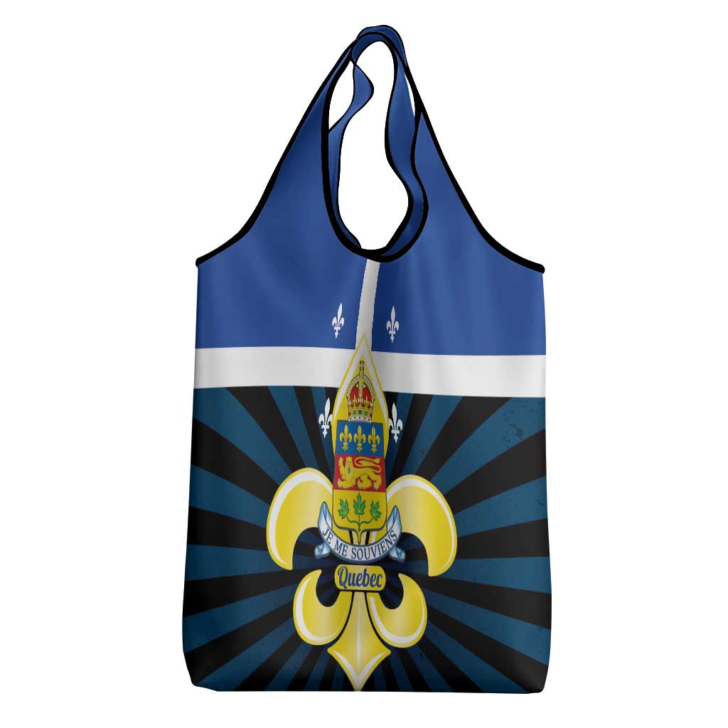 Quebec Canada Province Grocery Bag Fleur De Lis Coat Of Arms