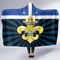 Quebec Canada Province Hooded Blanket Fleur De Lis Coat Of Arms