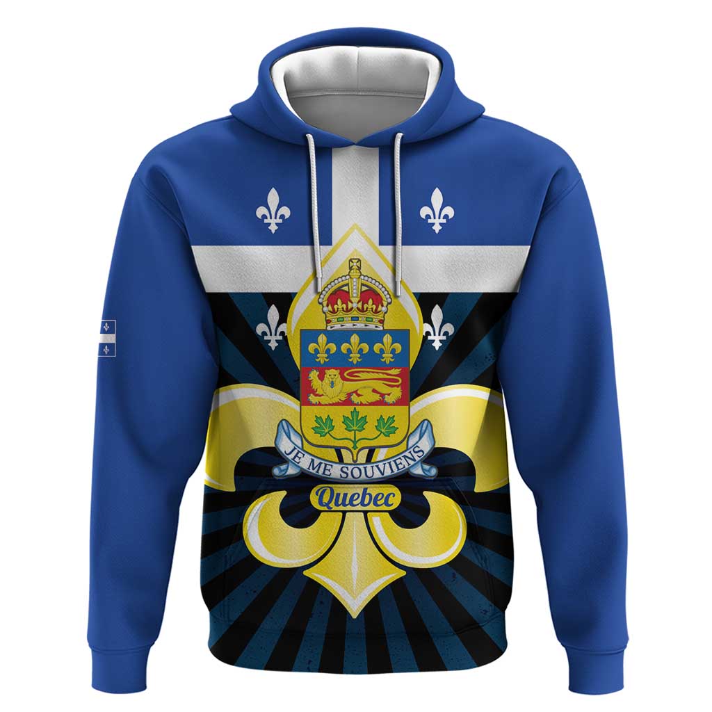 Quebec Canada Province Hoodie Fleur De Lis Coat Of Arms