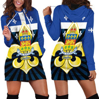 Quebec Canada Province Hoodie Dress Fleur De Lis Coat Of Arms