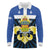 Quebec Canada Province Long Sleeve Polo Shirt Fleur De Lis Coat Of Arms