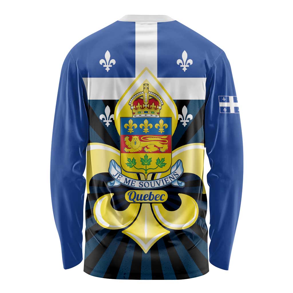 Quebec Canada Province Long Sleeve Shirt Fleur De Lis Coat Of Arms