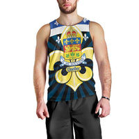 Quebec Canada Province Men Tank Top Fleur De Lis Coat Of Arms