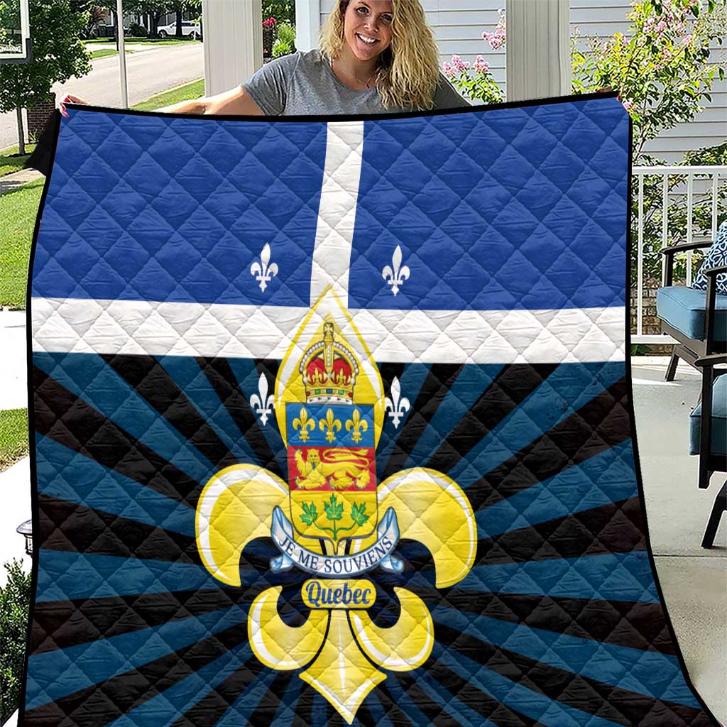 Quebec Canada Province Quilt Fleur De Lis Coat Of Arms