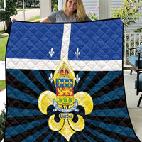 Quebec Canada Province Quilt Fleur De Lis Coat Of Arms
