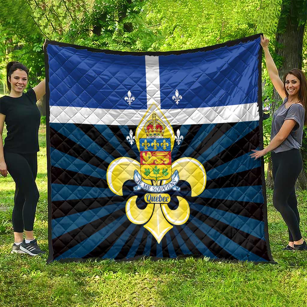 Quebec Canada Province Quilt Fleur De Lis Coat Of Arms