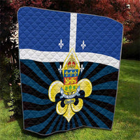 Quebec Canada Province Quilt Fleur De Lis Coat Of Arms