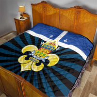 Quebec Canada Province Quilt Fleur De Lis Coat Of Arms