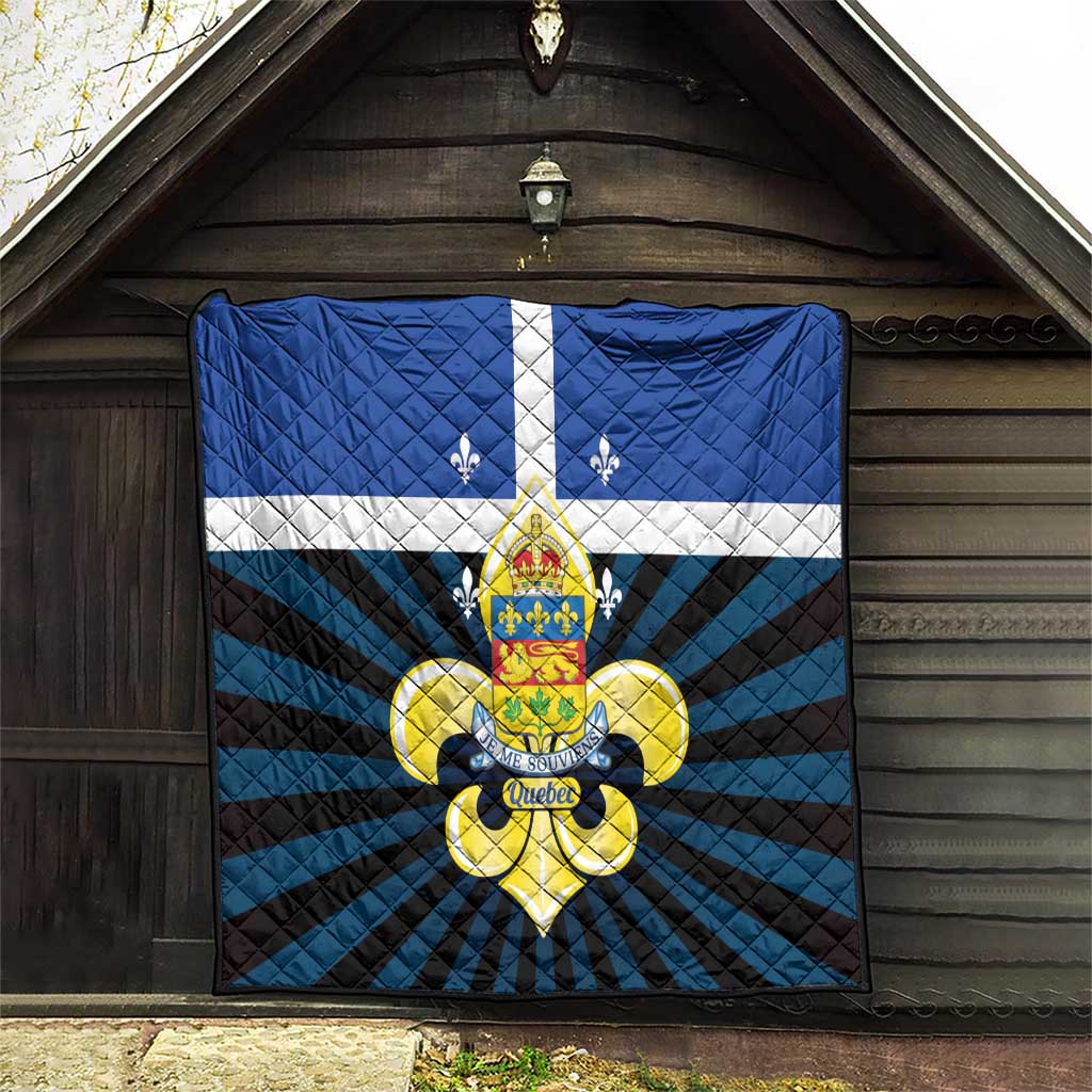 Quebec Canada Province Quilt Fleur De Lis Coat Of Arms