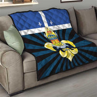 Quebec Canada Province Quilt Fleur De Lis Coat Of Arms
