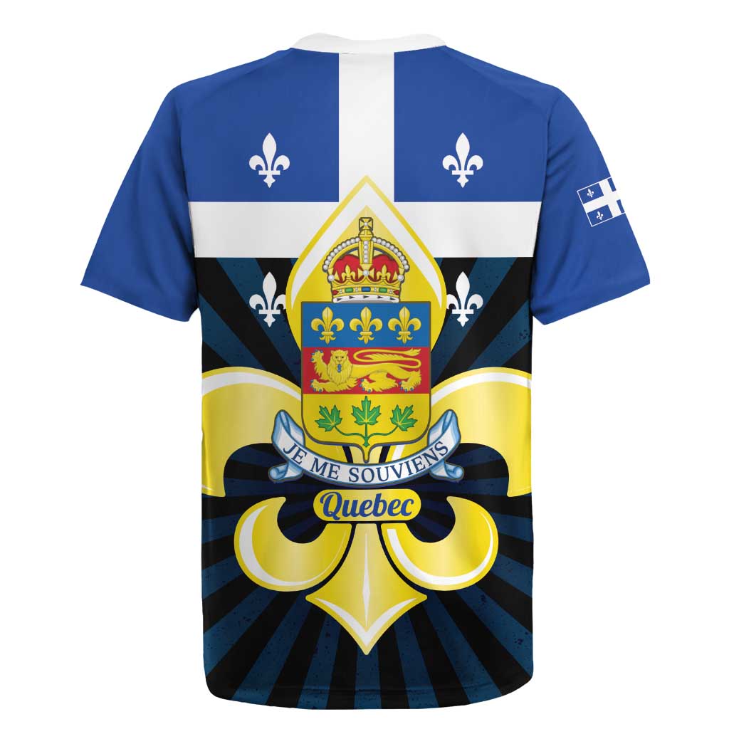 Quebec Canada Province Rugby Jersey Fleur De Lis Coat Of Arms
