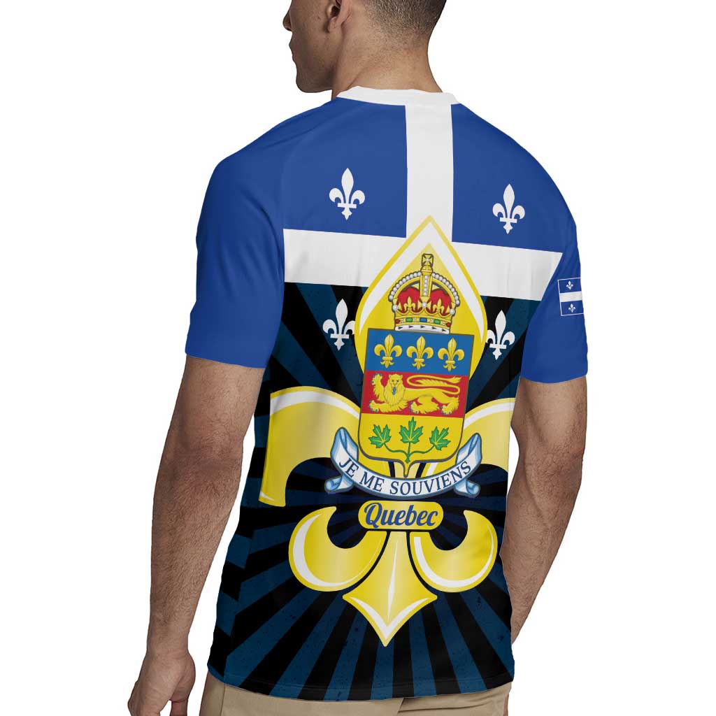 Quebec Canada Province Rugby Jersey Fleur De Lis Coat Of Arms