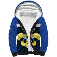 Quebec Canada Province Sherpa Hoodie Fleur De Lis Coat Of Arms