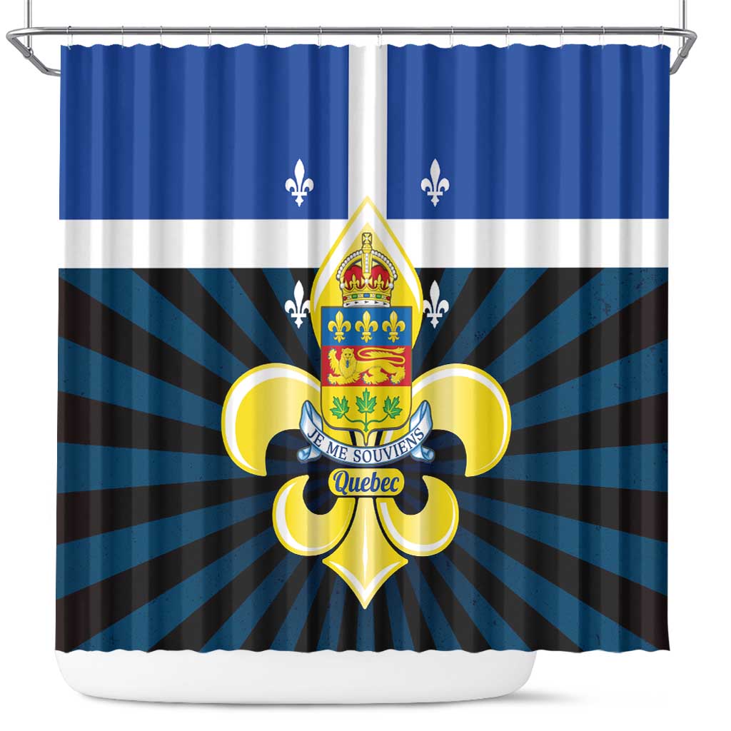 Quebec Canada Province Shower Curtain Fleur De Lis Coat Of Arms