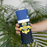 Quebec Canada Province Skinny Tumbler Fleur De Lis Coat Of Arms