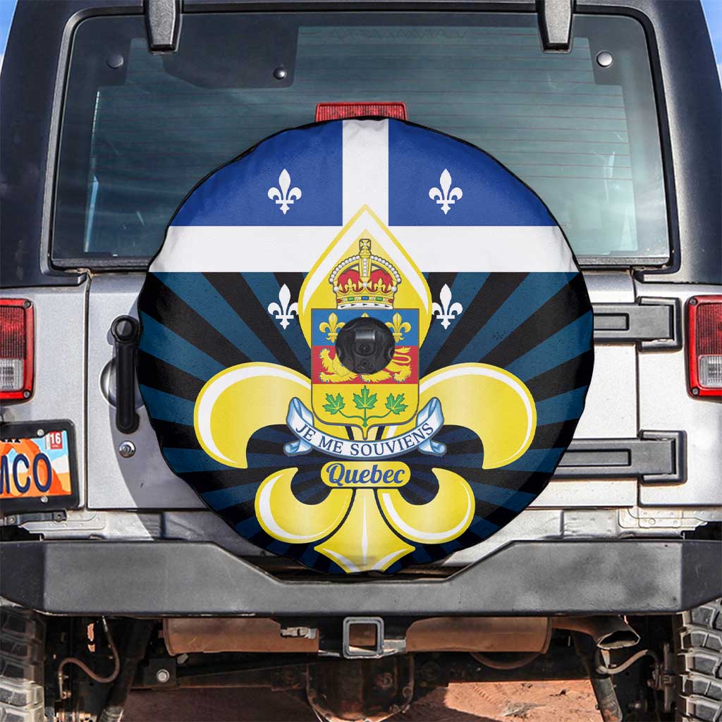 Quebec Canada Province Spare Tire Cover Fleur De Lis Coat Of Arms