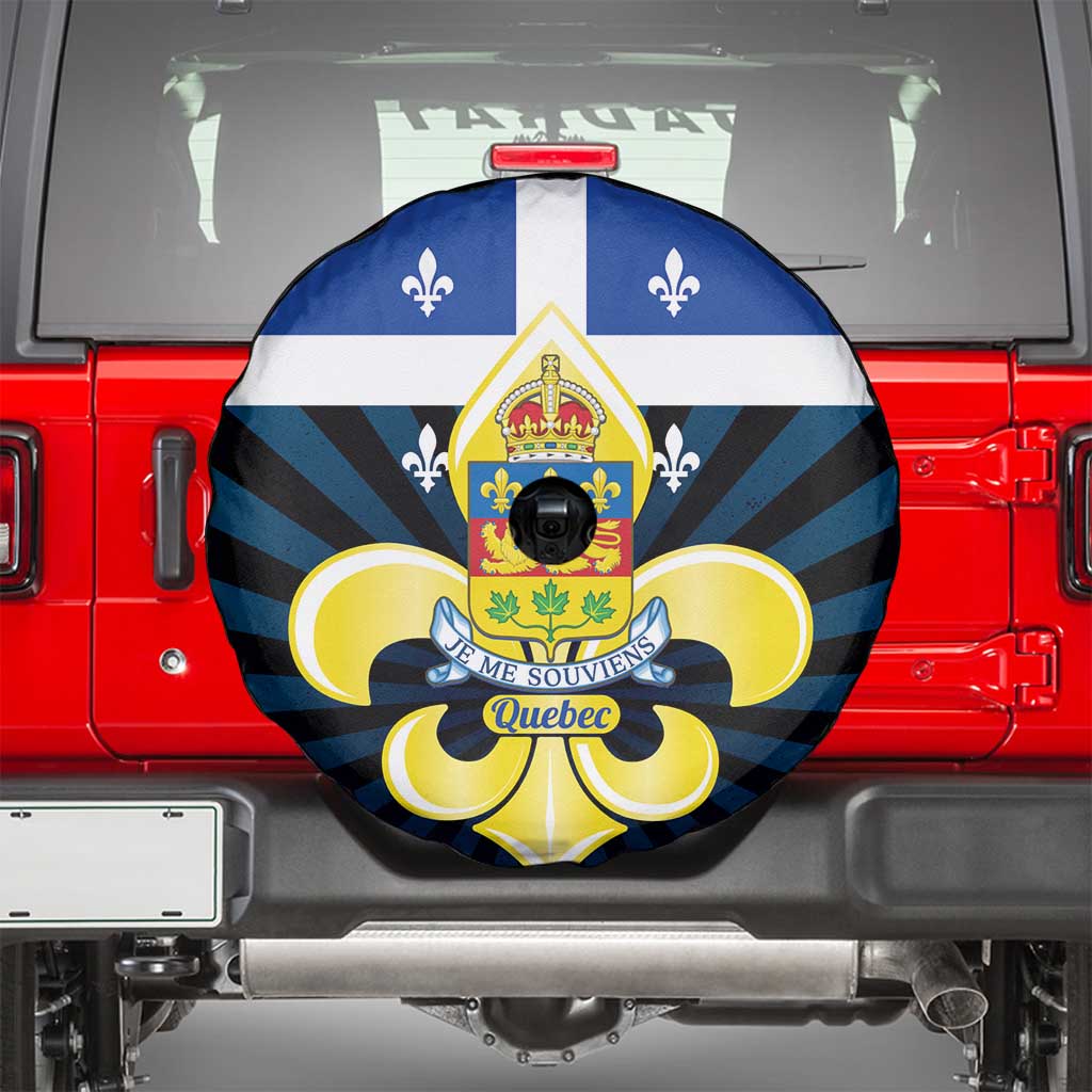 Quebec Canada Province Spare Tire Cover Fleur De Lis Coat Of Arms