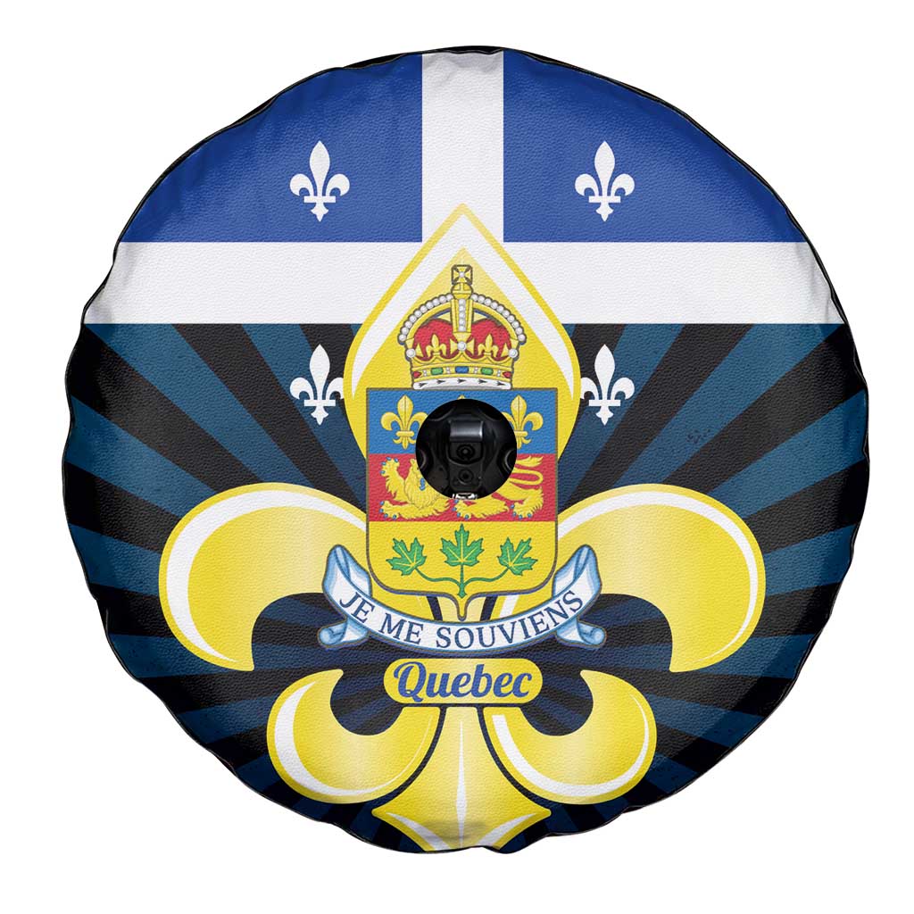 Quebec Canada Province Spare Tire Cover Fleur De Lis Coat Of Arms