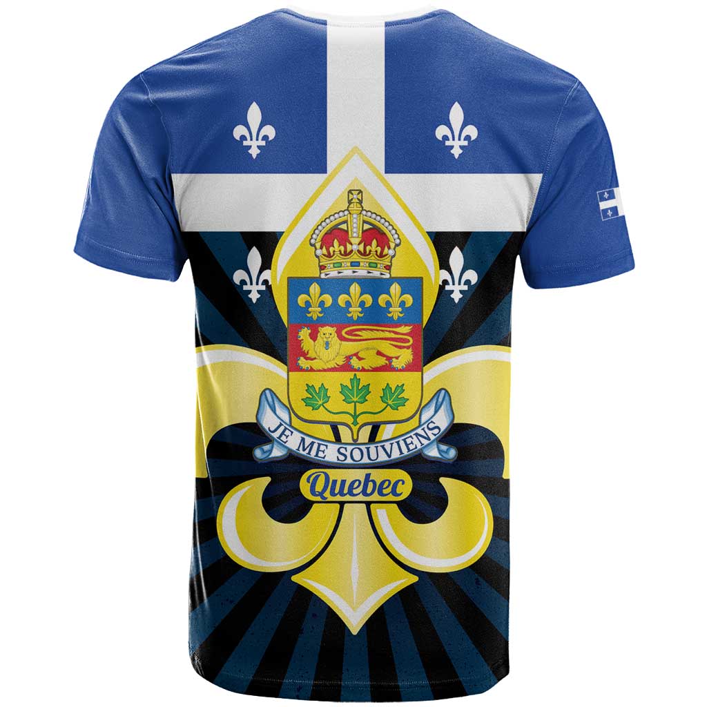 Quebec Canada Province T Shirt Fleur De Lis Coat Of Arms