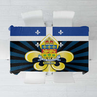 Quebec Canada Province Tablecloth Fleur De Lis Coat Of Arms