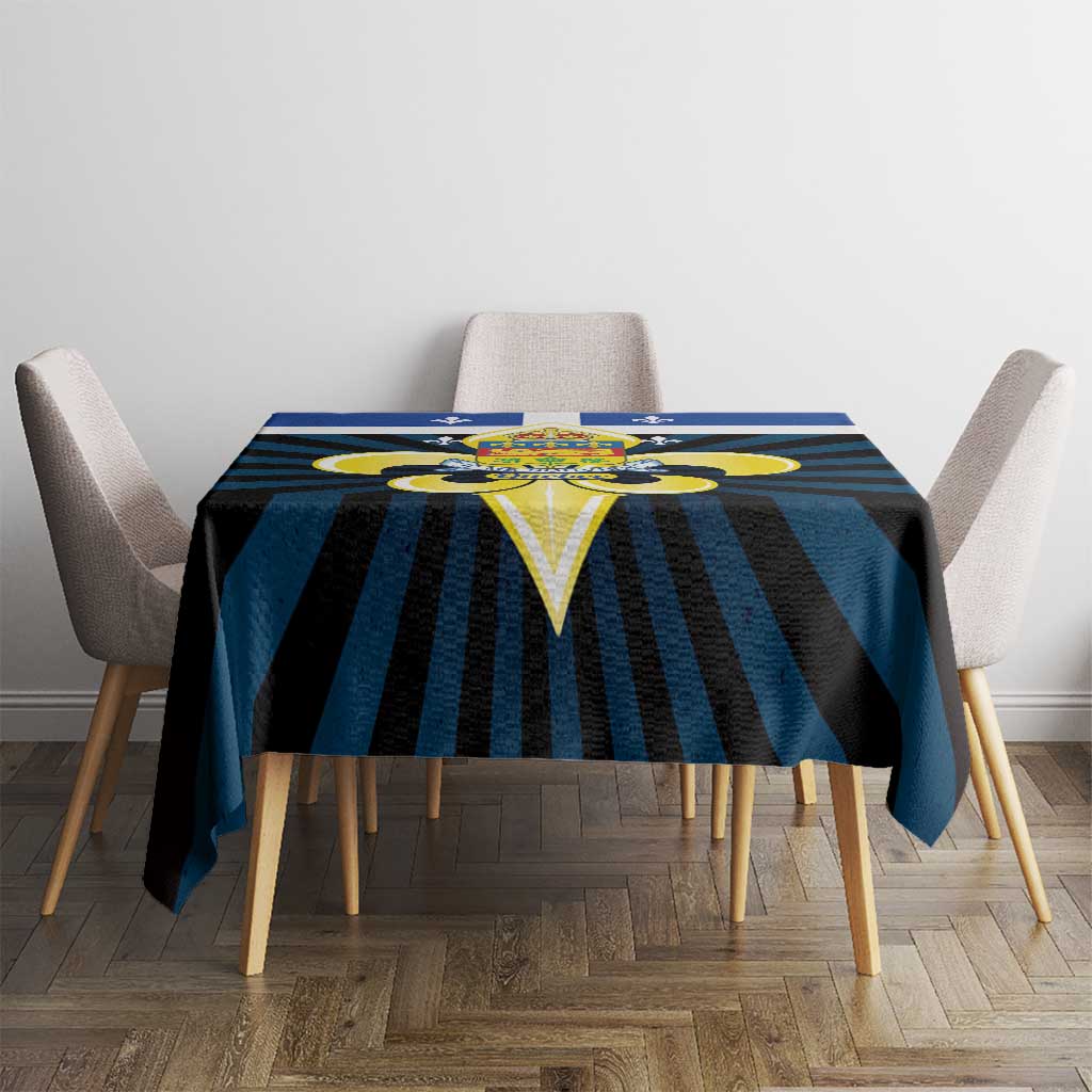 Quebec Canada Province Tablecloth Fleur De Lis Coat Of Arms