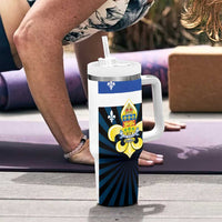 Quebec Canada Province Tumbler With Handle Fleur De Lis Coat Of Arms