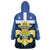 Quebec Canada Province Wearable Blanket Hoodie Fleur De Lis Coat Of Arms