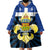 Quebec Canada Province Wearable Blanket Hoodie Fleur De Lis Coat Of Arms