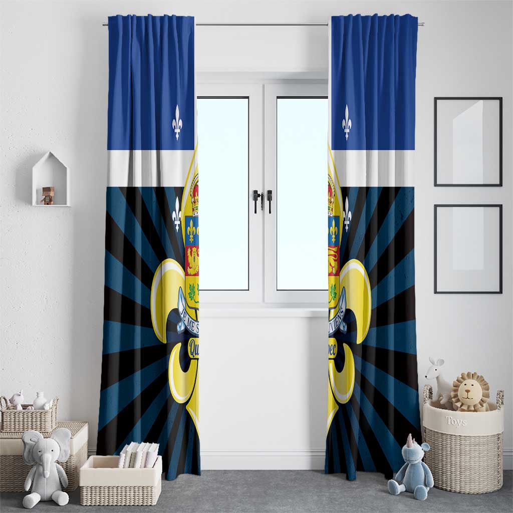 Quebec Canada Province Window Curtain Fleur De Lis Coat Of Arms