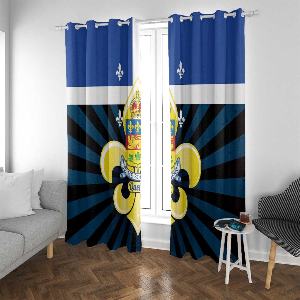 Quebec Canada Province Window Curtain Fleur De Lis Coat Of Arms