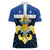 Quebec Canada Province Women Polo Shirt Fleur De Lis Coat Of Arms