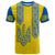 Personalised Ukraine T Shirt Gold Trident Folk Pattern - Wonder Print Shop