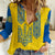 Personalised Ukraine Women Casual Shirt Gold Trident Folk Pattern - Wonder Print Shop