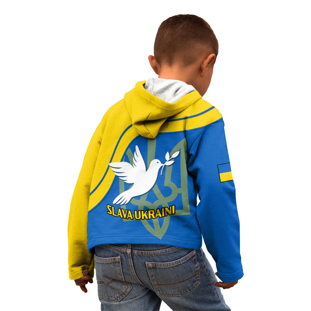 Ukraine Kid Hoodie Slava Ukraini Sporty Version - Wonder Print Shop