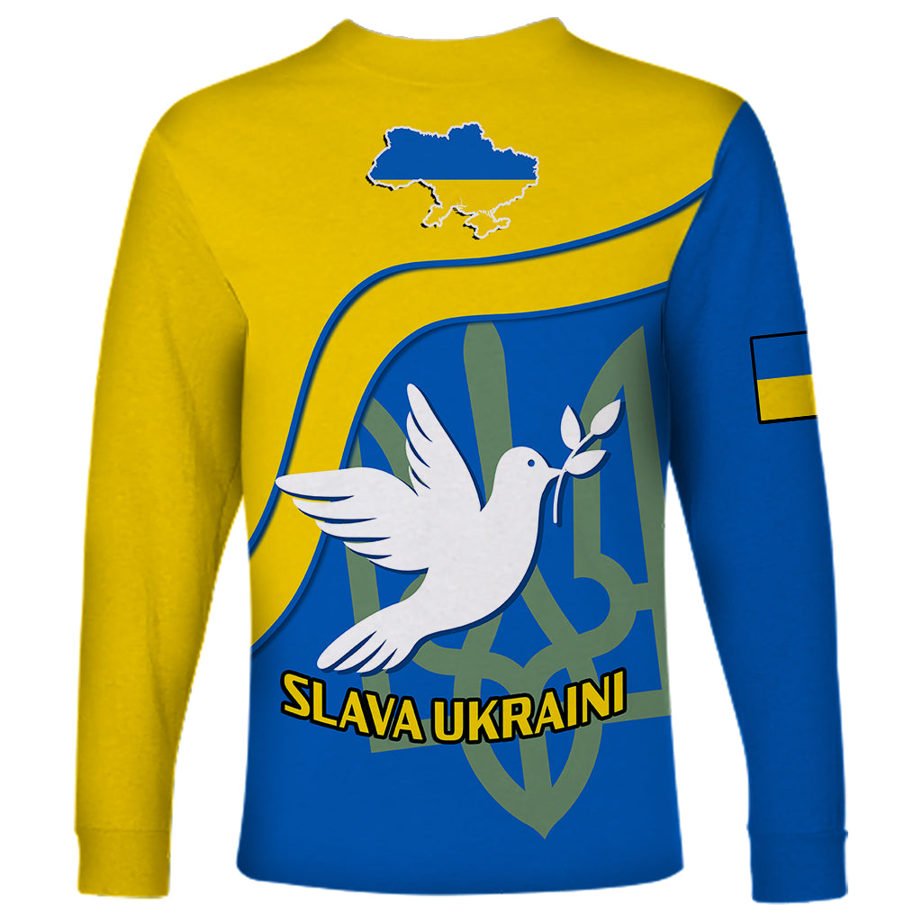 Ukraine Long Sleeve Shirt Slava Ukraini Sporty Version - Wonder Print Shop
